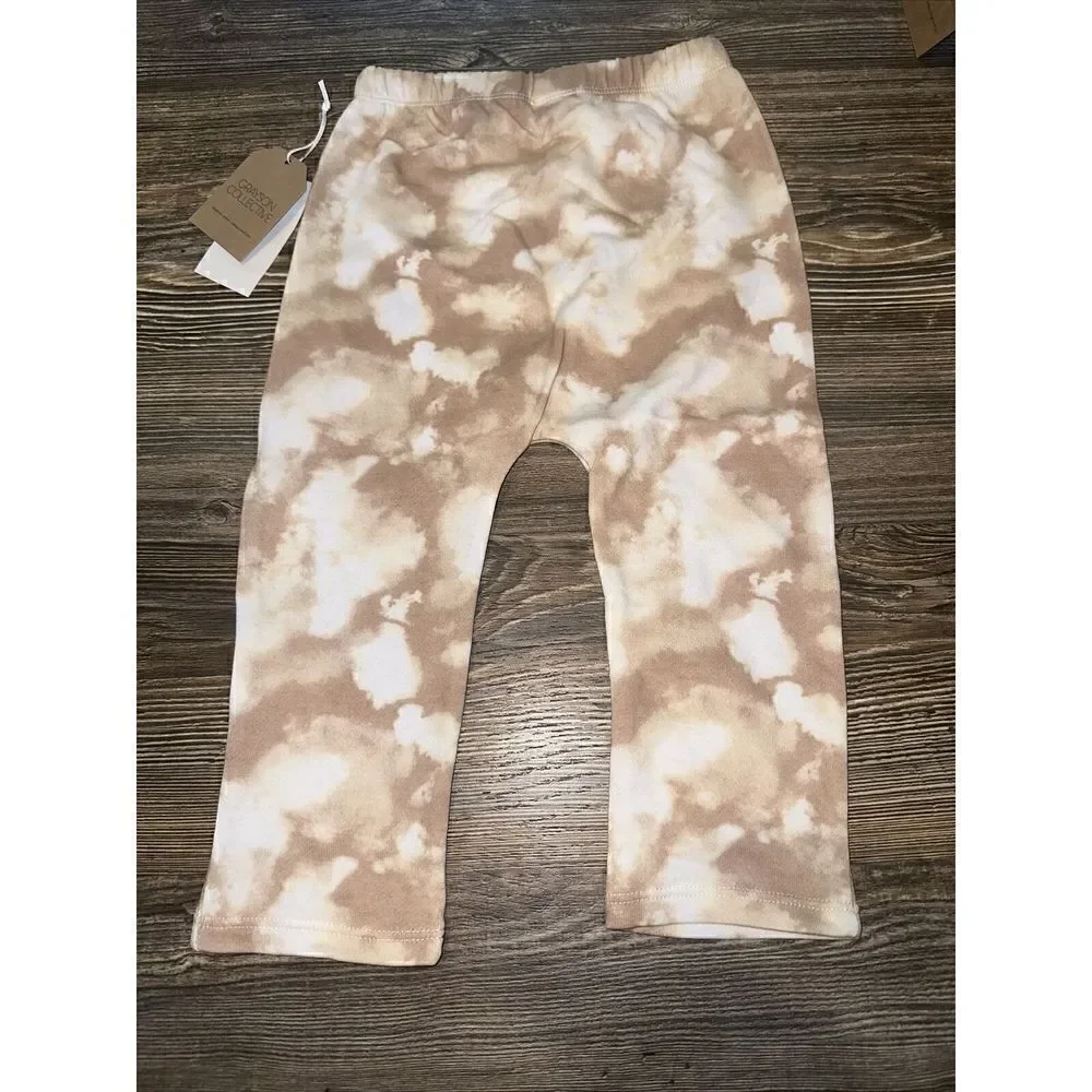 Grayson Collective Toddler Boys French Terry Tie-Dye Jogger Pants Brown 2T. R